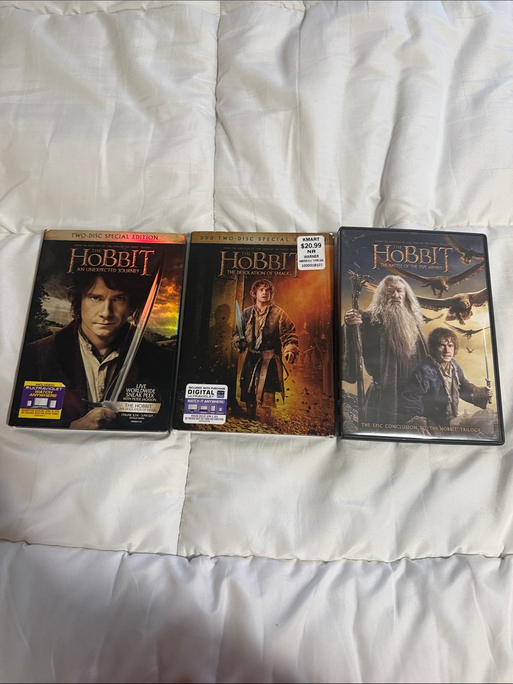 The Hobbit DVD movies- Complete set of 3 movies